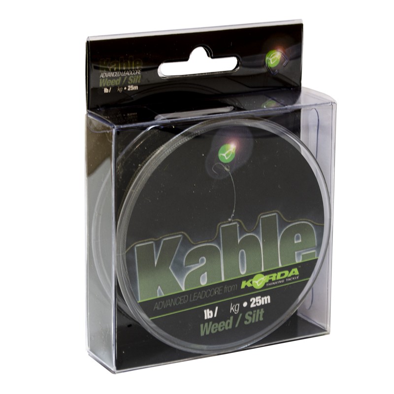 фото Леска монофильная korda kable leadcore silt 1 мм, 25 м, 25 кг, weed