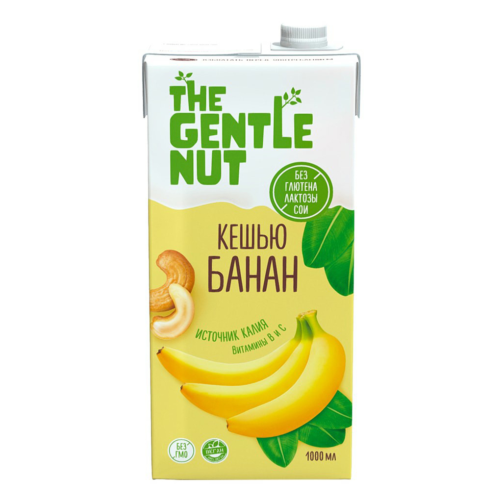 

Напиток ореховый The Gentle Nut кешью-банан 1 л