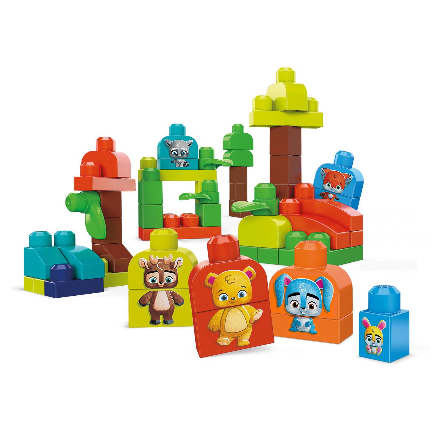 фото Пластмассовый конструктор лесные друзья mega bloks fisher-price 70 элементов