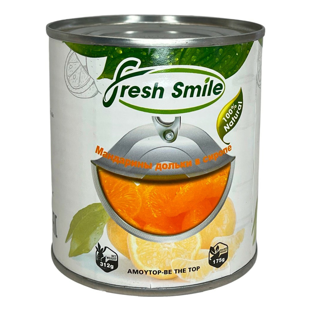 фото Мандарины fresh smile дольки в сиропе 312 г