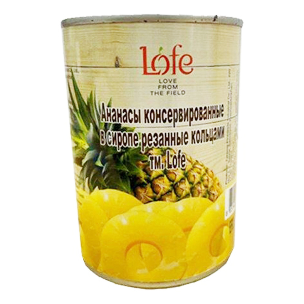 

Ананасы Lofe резанные кольцами в сиропе 565 г