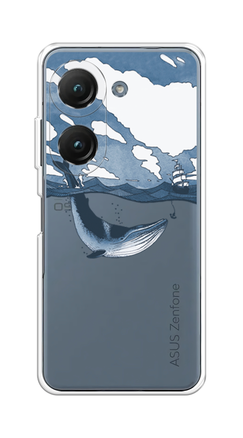 

Чехол на Asus ZenFone 9 "Большой кит", Синий, 44850-1