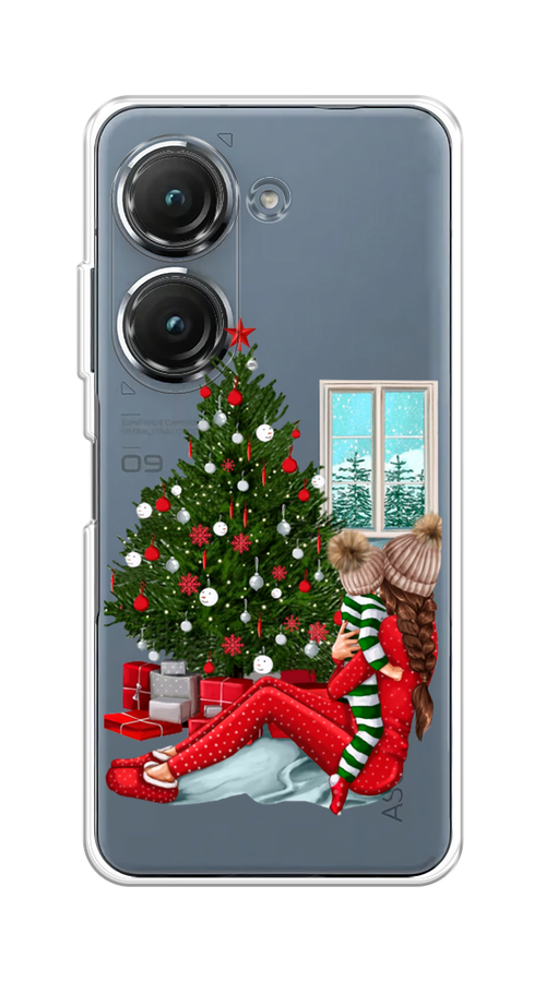 

Чехол на Asus ZenFone 9 "Новый год с мамой", Красный;зеленый;голубой, 44850-6