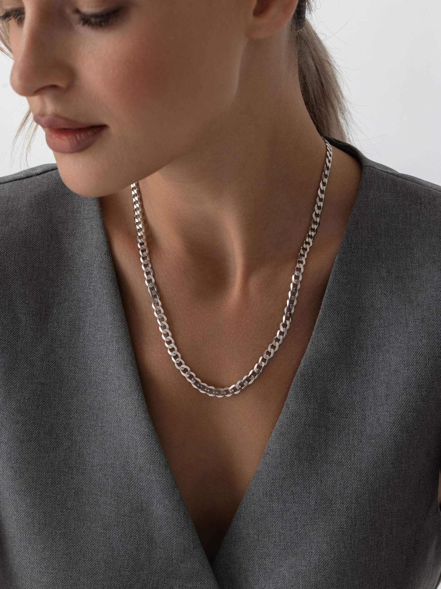 

Цепочка из серебра 55 см DIALVI JEWELRY ППГФ-120, ППГФ-120