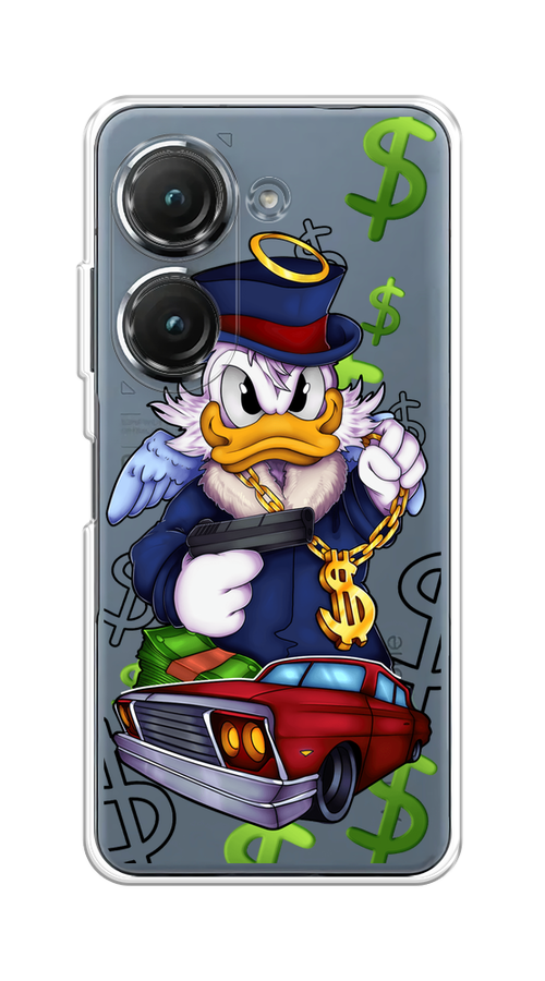 

Чехол на Asus ZenFone 9 "Scrooge McDuck with a Gold Chain", Красный;синий;белый, 44850-6