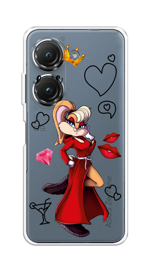 

Чехол на Asus ZenFone 9 "Rich Lola Bunny", Красный;бежевый;оранжевый, 44850-6
