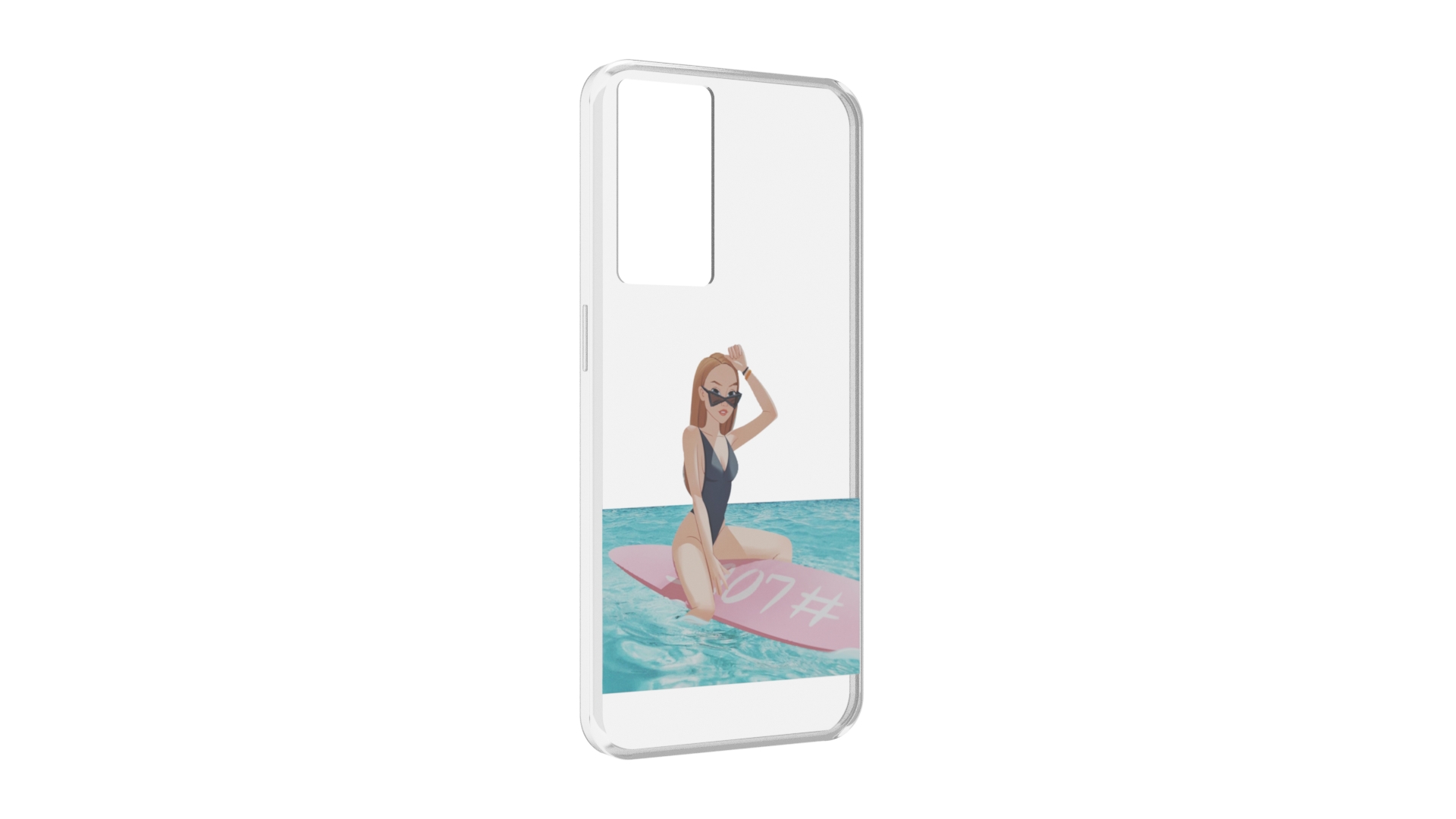 

Чехол MyPads девушка-на-серфе женский для OPPO A96 5G / Reno7 Lite / Reno 7Z / F12 Pro 5G, Прозрачный, Tocco