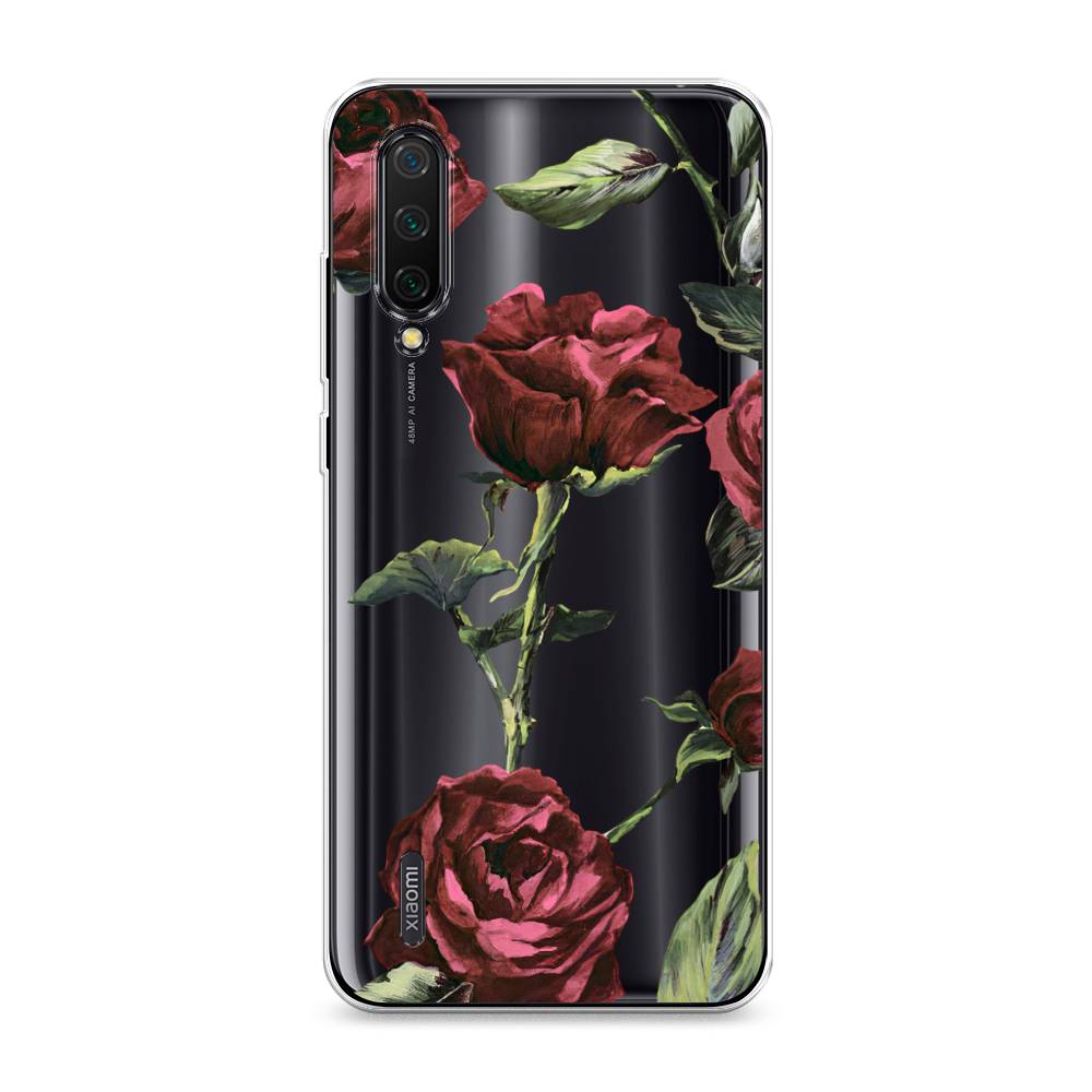 

Чехол Awog на Xiaomi Mi A3 Lite / Сяоми Ми А3 Лайт "Бордовые розы фон", Красный