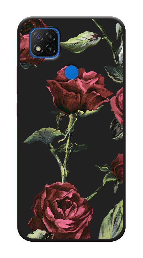 

Чехол Awog на Xiaomi Redmi 9C / Сяоми Редми 9C "Бордовые розы фон", Красный