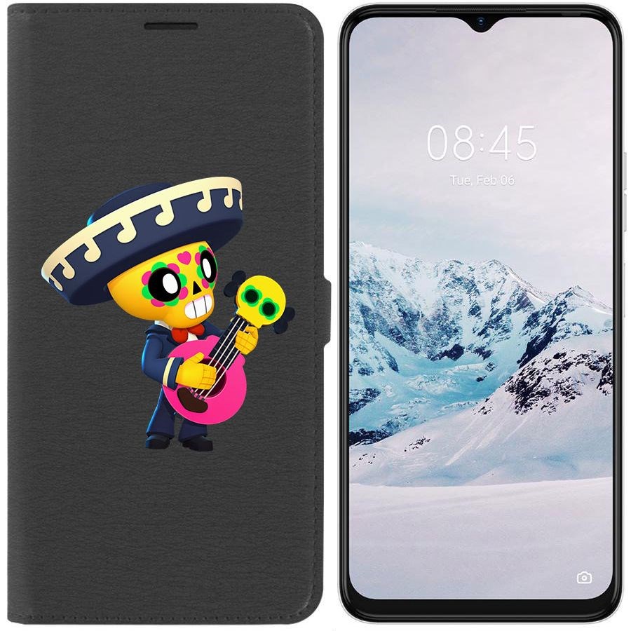 

Чехол-книжка Krutoff Eco Book для Tecno Spark 9 Pro Brawl Stars-Поко (черный)