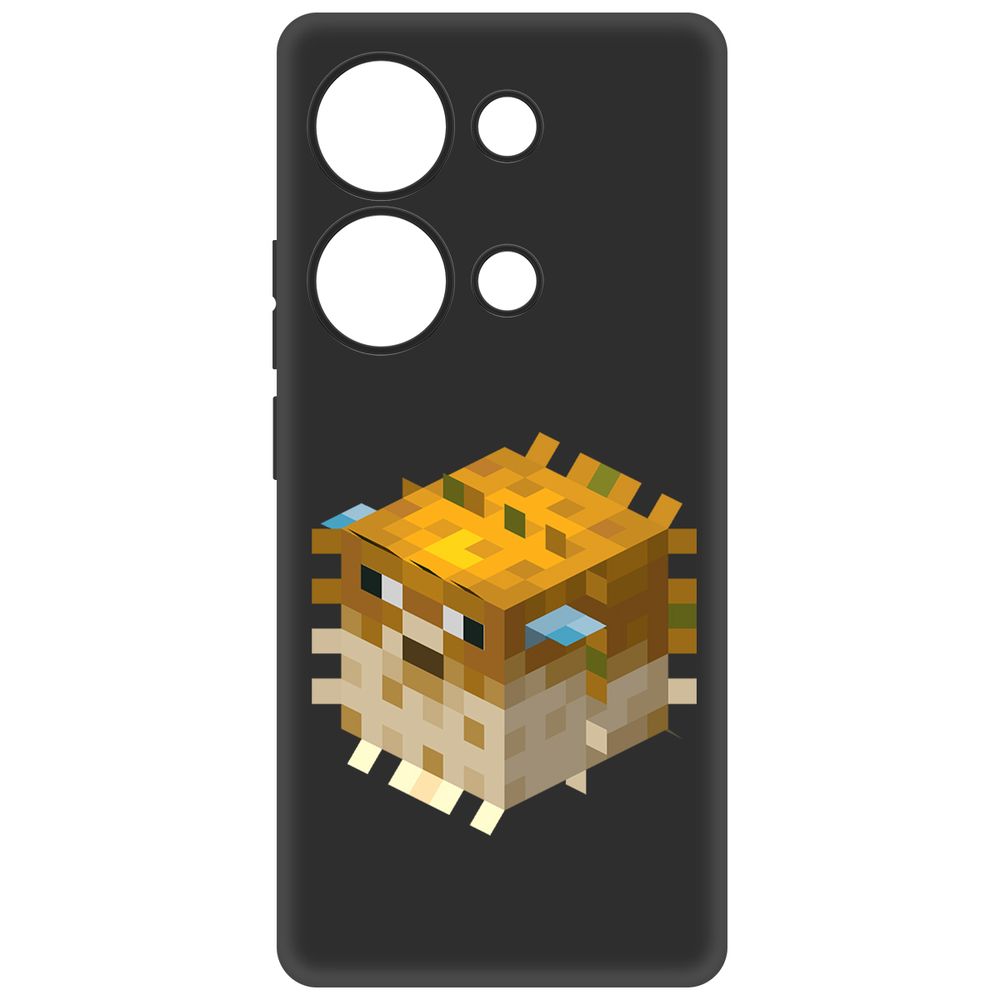 

Чехол-накладка Krutoff Soft Case Minecraft-Иглобрюх для Poco M6 Pro 4G черный