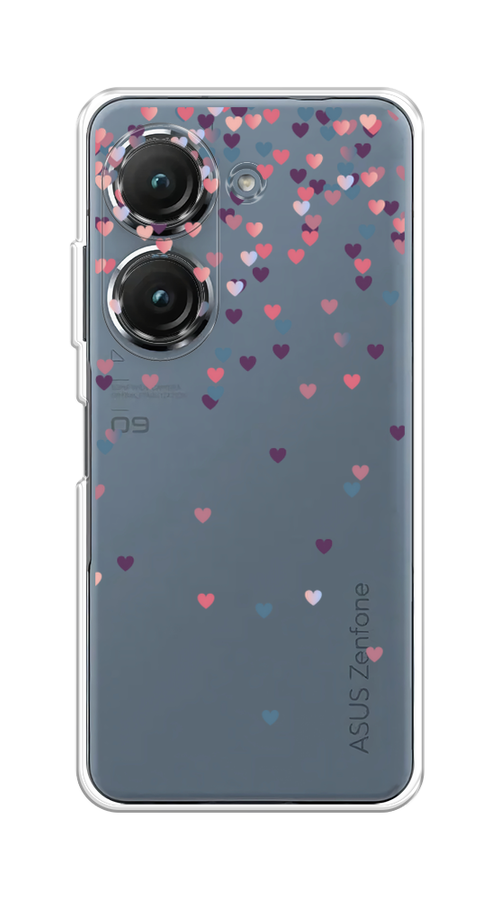 

Чехол на Asus ZenFone 9 "Посыпка сердечки", Розовый;фиолетовый, 44850-3