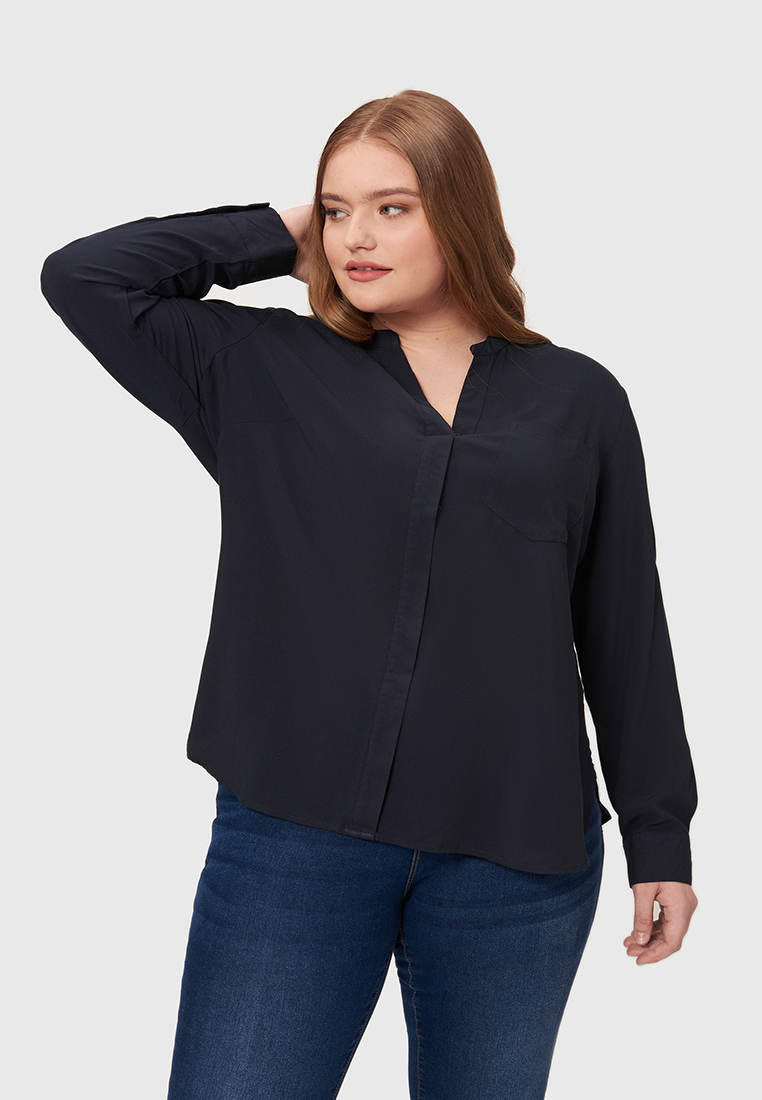 

Рубашка женская Modis M211W00457 синяя 58 RU, M211W00457