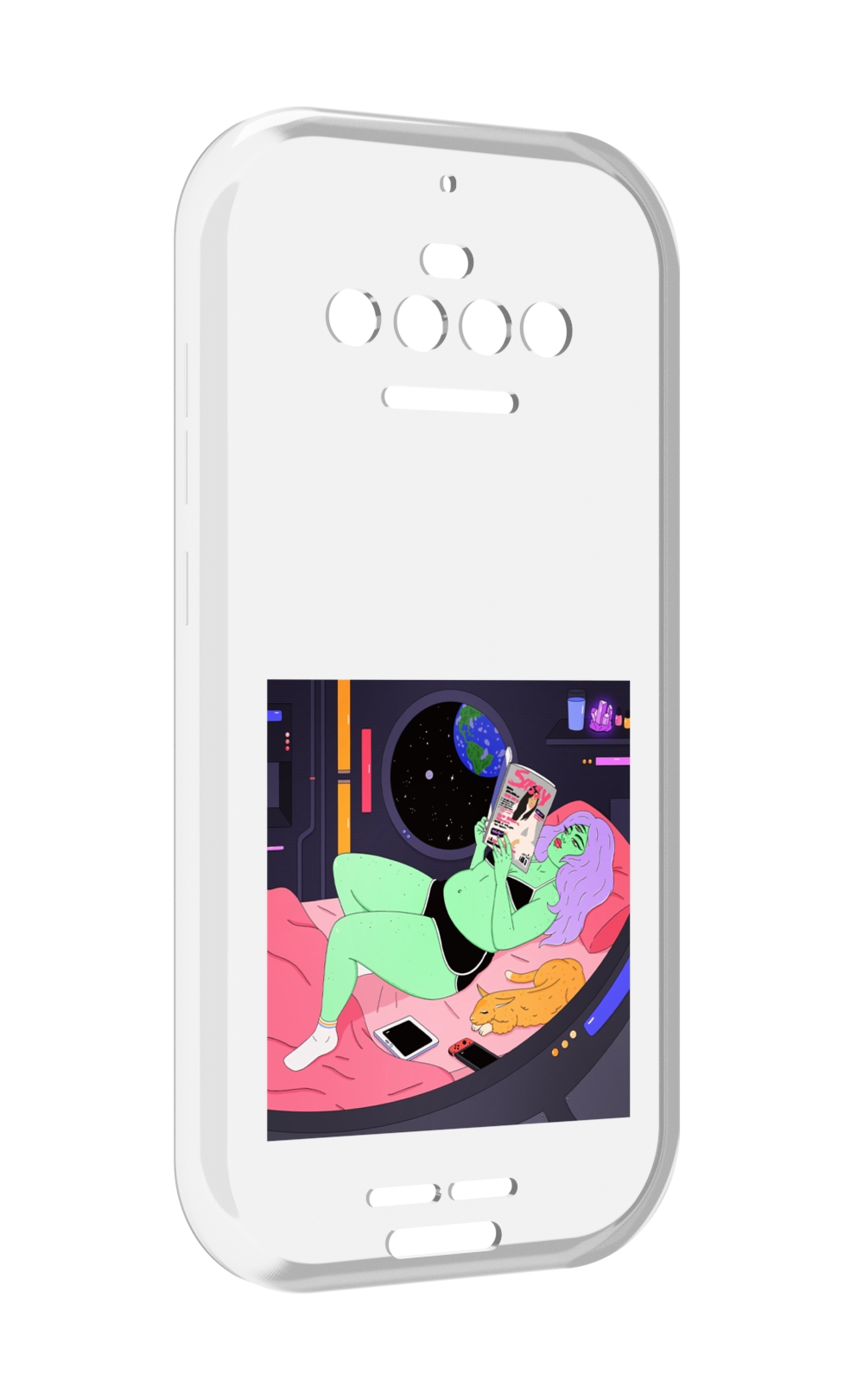 

Чехол MyPads трехглазая девушка зеленая для Oukitel F150 R2022, Прозрачный, Tocco