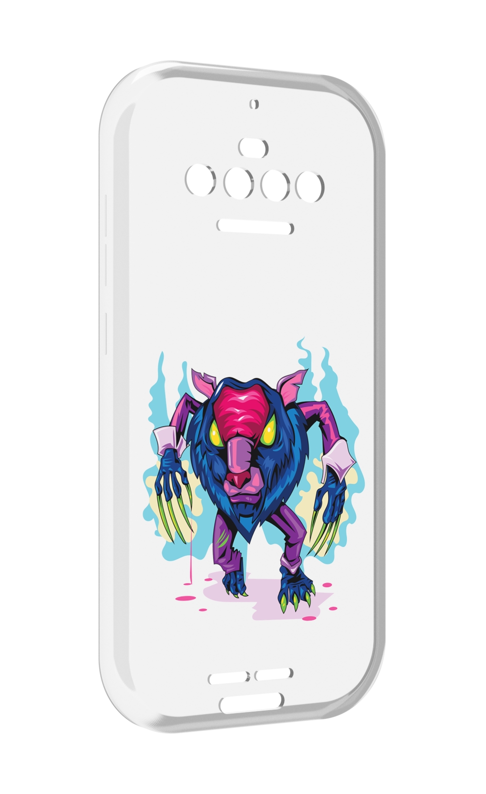 

Чехол MyPads фиолетовая-россомаха для Oukitel F150 R2022, Прозрачный, Tocco