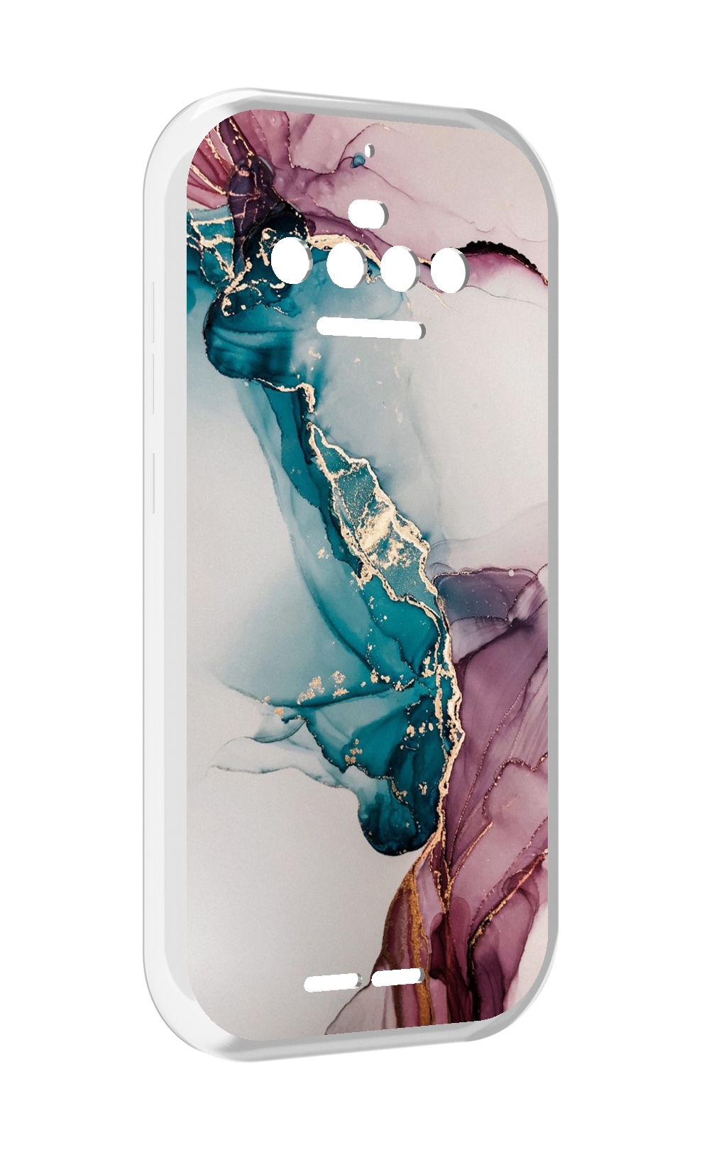 

Чехол MyPads фиолетовый синий краски для Oukitel F150 R2022, Прозрачный, Tocco