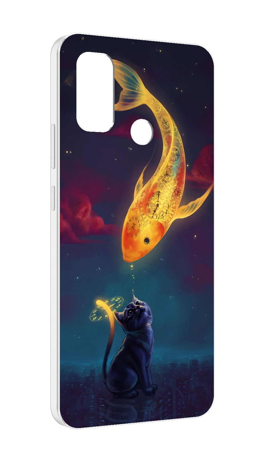 

Чехол MyPads золотая-рыбка-часовая для UleFone Note 10P/Note 10, Прозрачный, Tocco