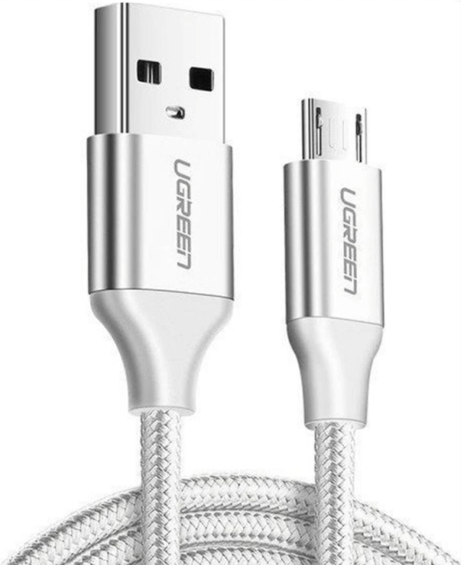 Кабель micro USB-USB uGreen US290 1.5 м белый