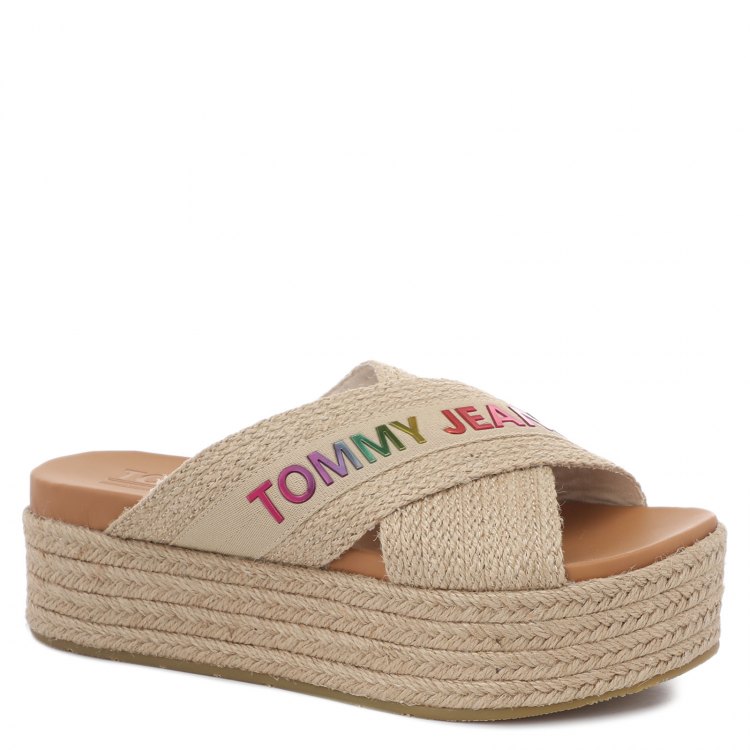 фото Шлепанцы женские tommy jeans en0en01313_2520430 бежевые 38 eu