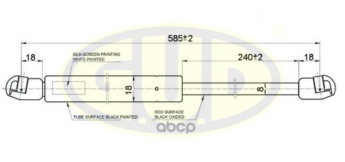 

Амортизатор Багажника Frd Focus Ii Turnier (Daw_) 11/04- 420N L=585/240Mm G.U.D арт. GGS02