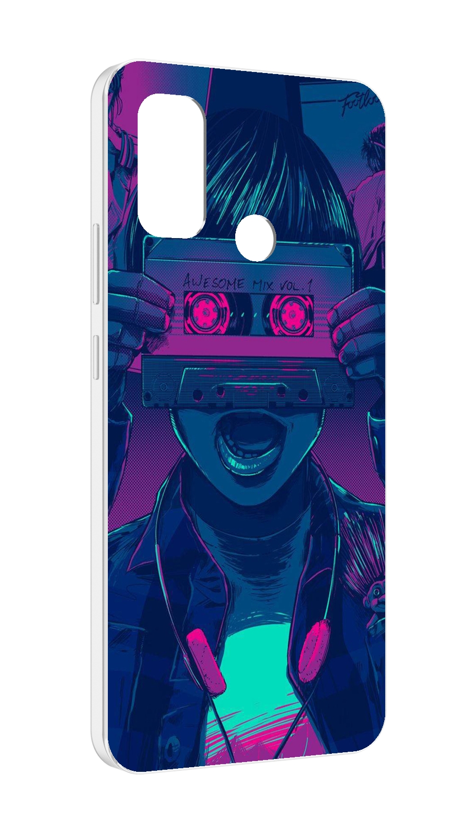 

Чехол MyPads киберпанк с кассетой для UleFone Note 10P/Note 10, Прозрачный, Tocco