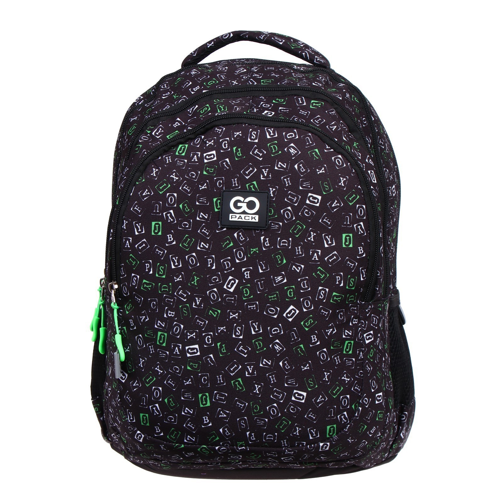 

Рюкзак молодёжный GoPack Teens Letters, 44 х 32 х 18 см, эргономичная спинка, чёрный