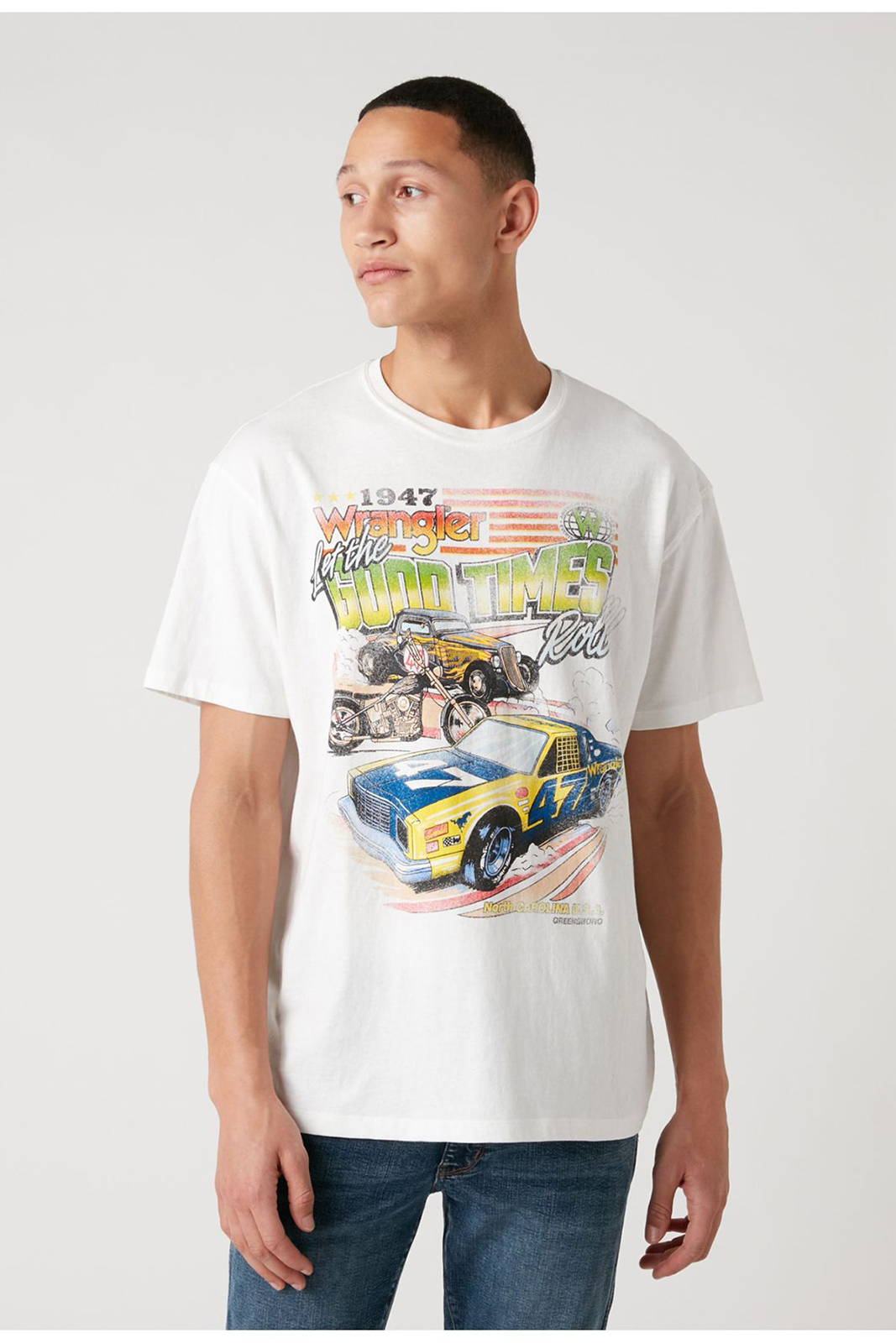 

Футболка мужская SS CAR TEE OFF WHITE Wrangler белая L