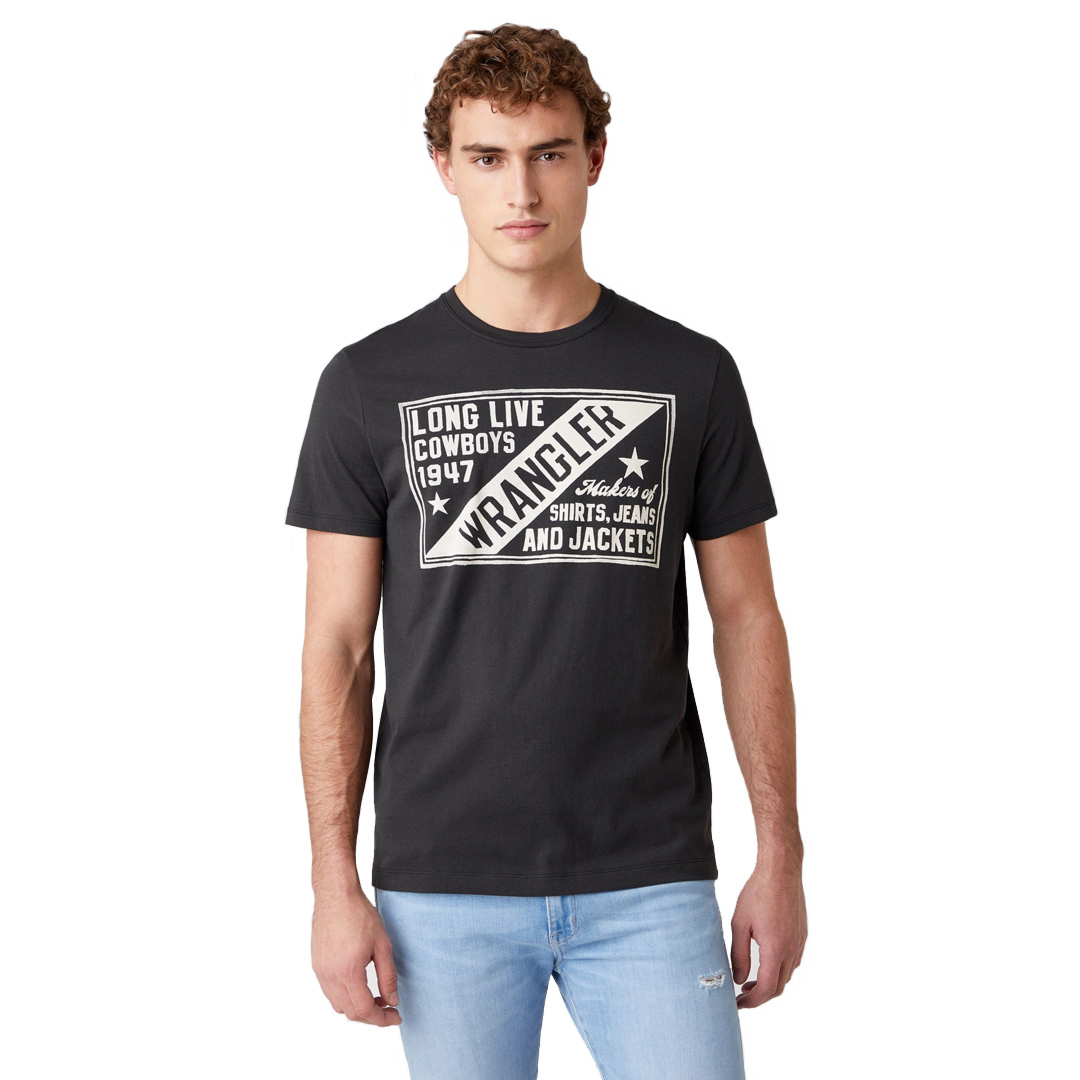 фото Футболка мужская ss americana tee faded black wrangler черная s