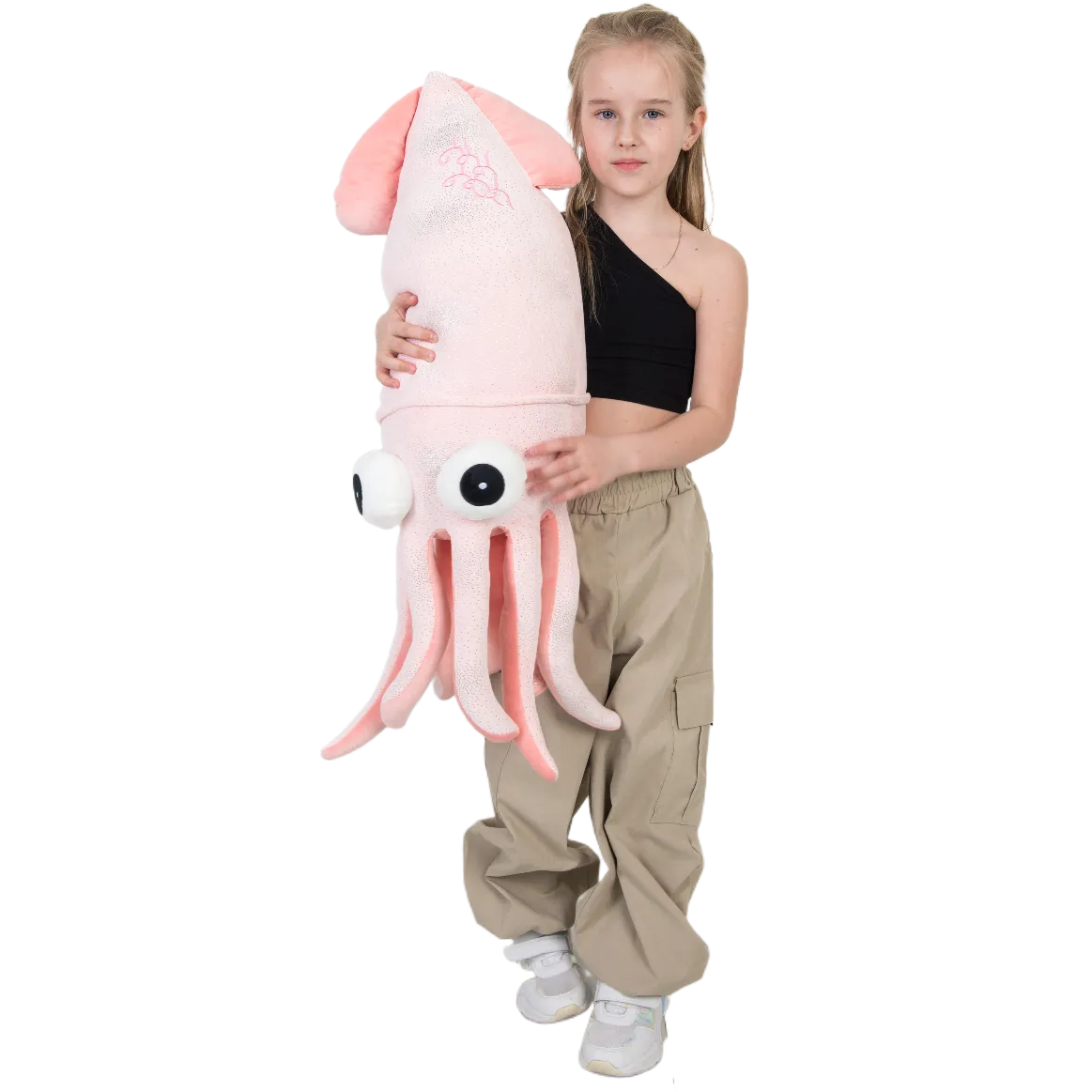 

Мягкая игрушка RACOONGO кальмар, розовый, 90 см, ST-BIG-SQUID-60CM