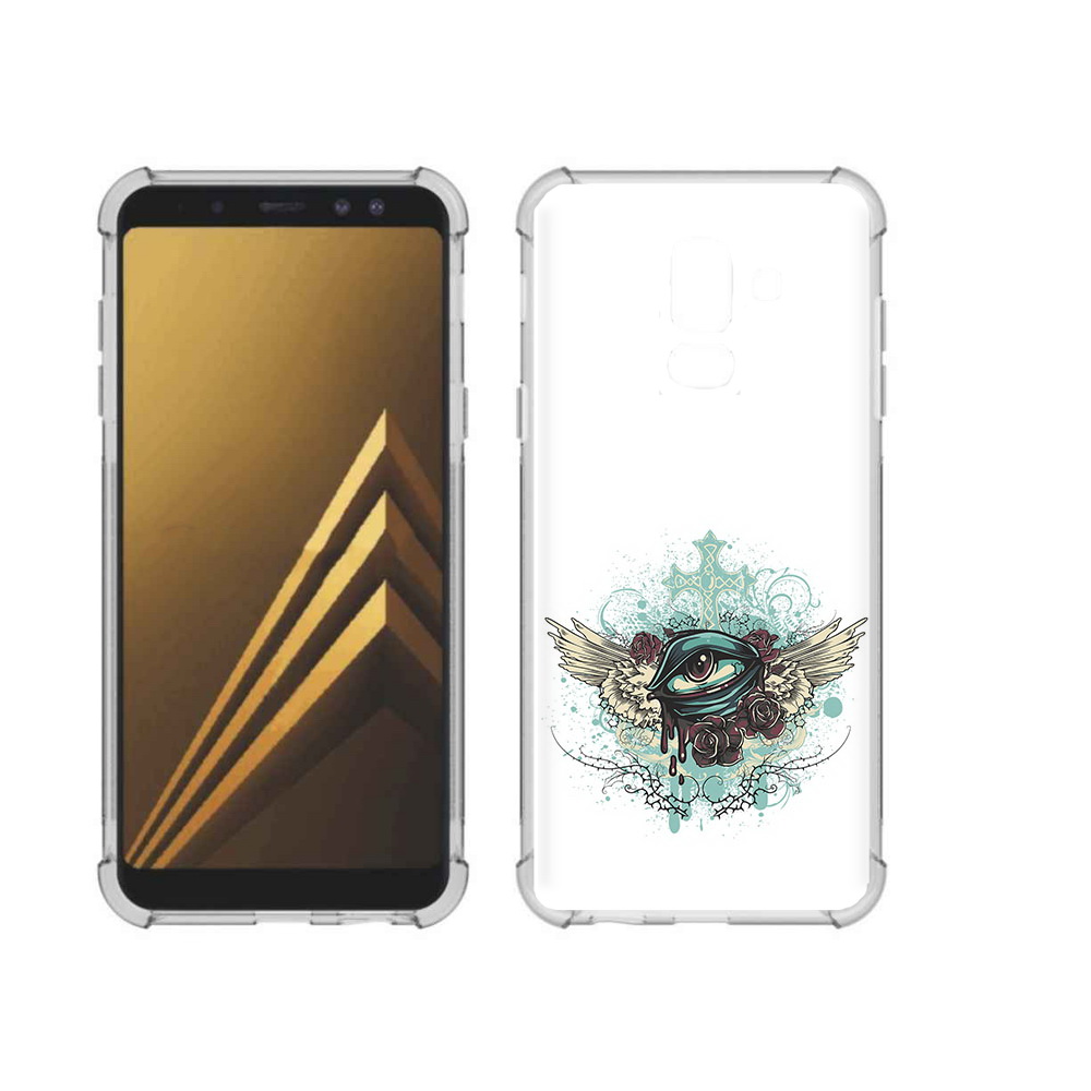 

Чехол MyPads Tocco для Samsung Galaxy A6+ (2018) плачущий глаз с крыльями, Прозрачный, Tocco