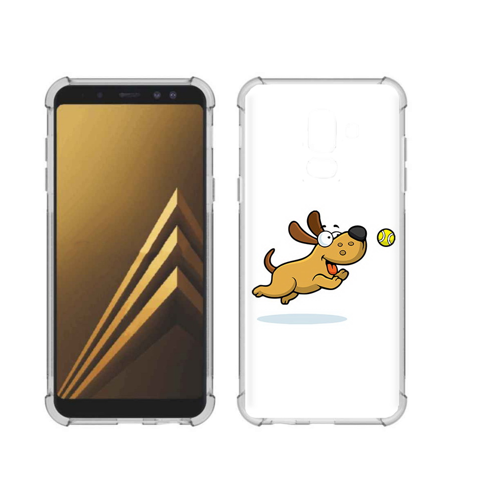 

Чехол MyPads Tocco для Samsung Galaxy A6+ (2018) пёсик (PT111520.594.563), Прозрачный, Tocco