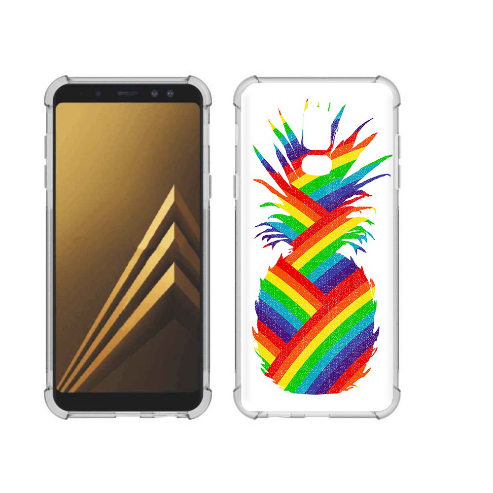 

Чехол MyPads Tocco для Samsung Galaxy A6+ (2018) радужный ананас (PT111520.594.566), Прозрачный, Tocco