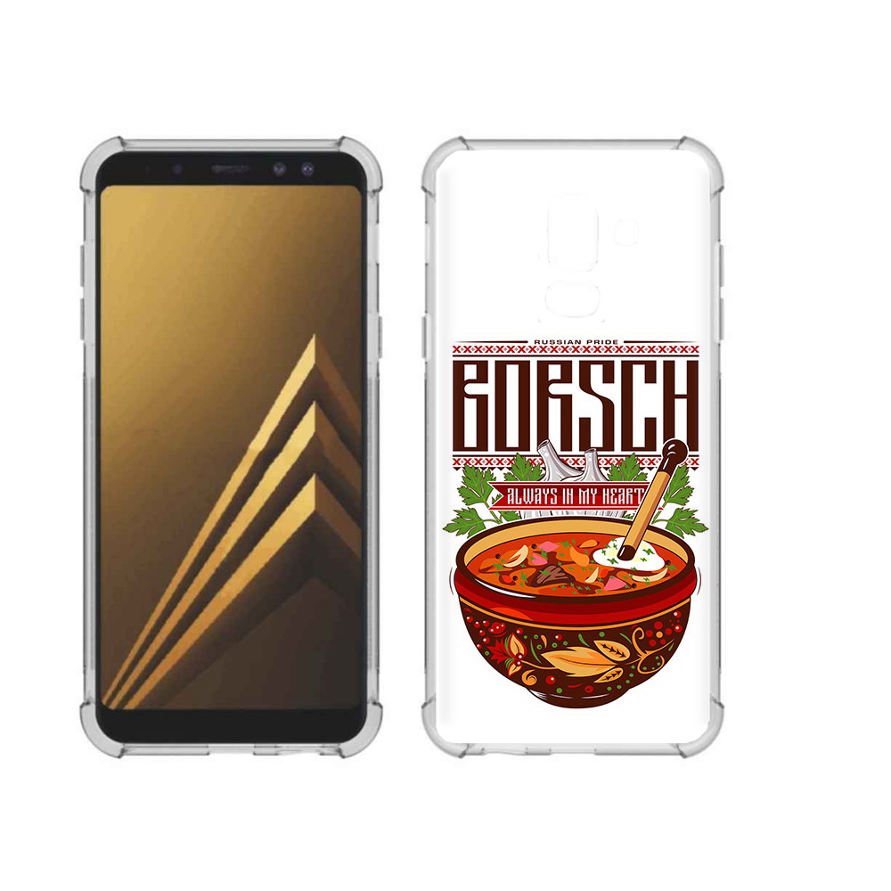 

Чехол MyPads Tocco для Samsung Galaxy A6+ (2018) русский борщ (PT111520.594.589), Прозрачный, Tocco