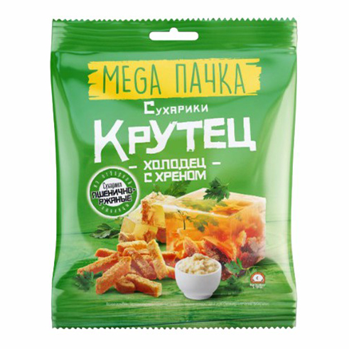 

Сухарики ржано-пшеничные Крутец холодец с хреном 100 г