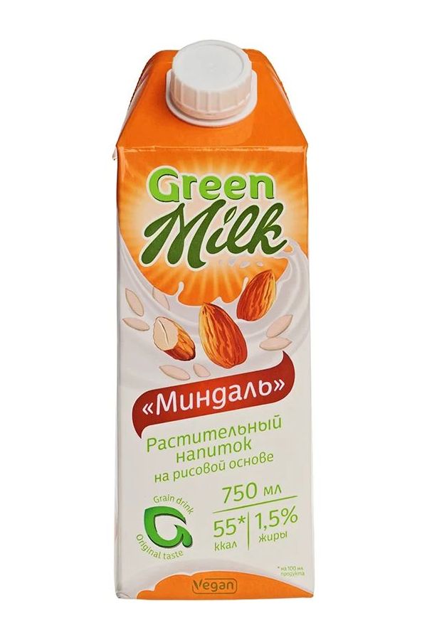 Напиток рисовый Green Milk Barista миндаль 1,5% 1 л