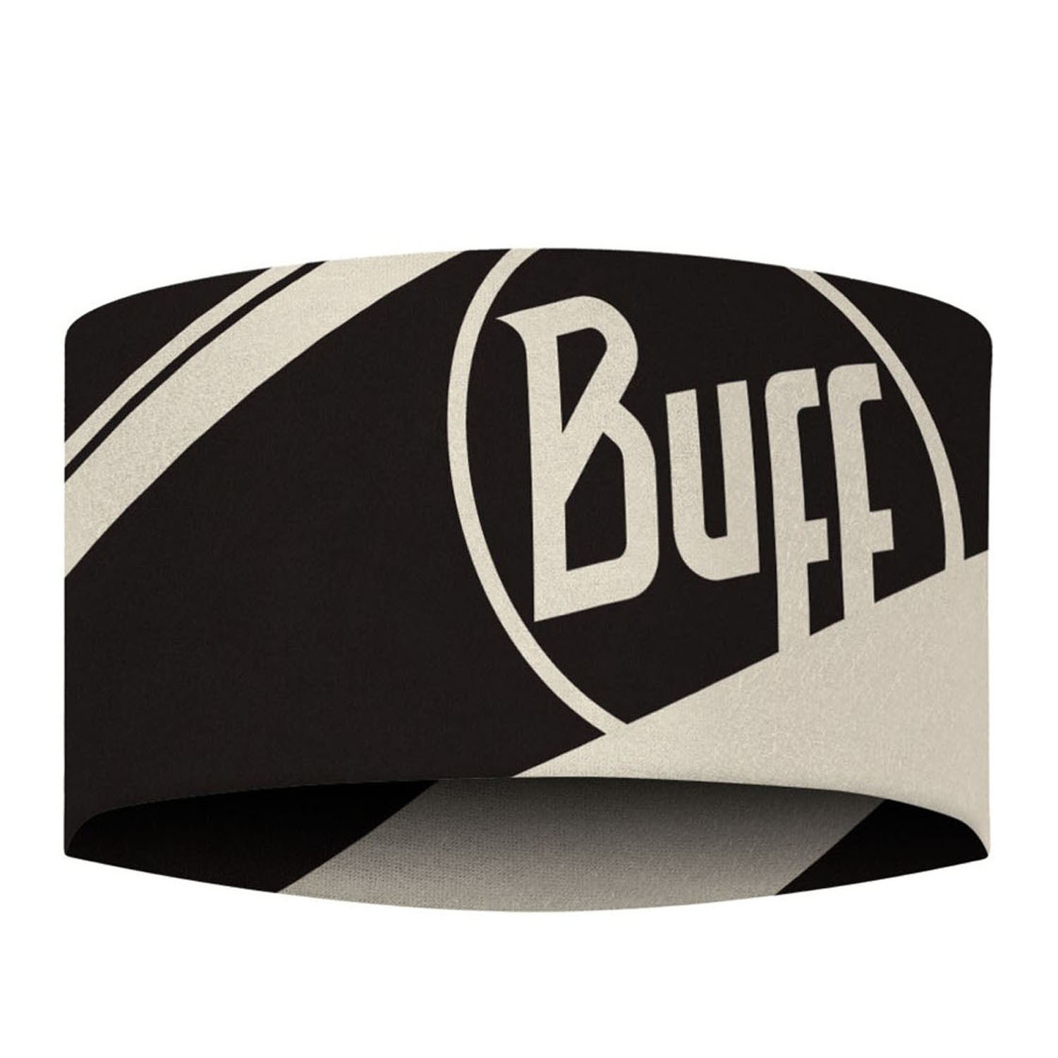 Повязка унисекс Buff Coolnet Uv Wide Headband белая/черная, one size