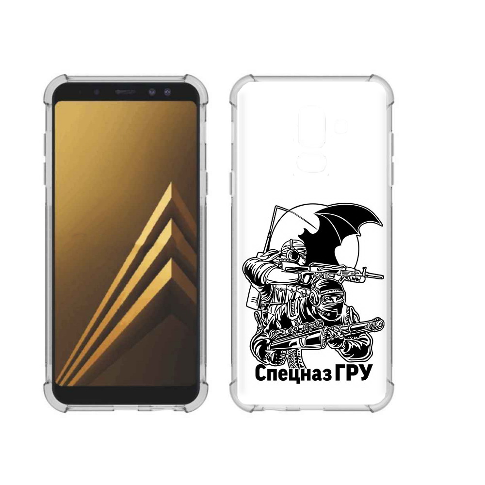 

Чехол MyPads Tocco для Samsung Galaxy A6+ (2018) спецназ гру (PT111520.594.618), Прозрачный, Tocco