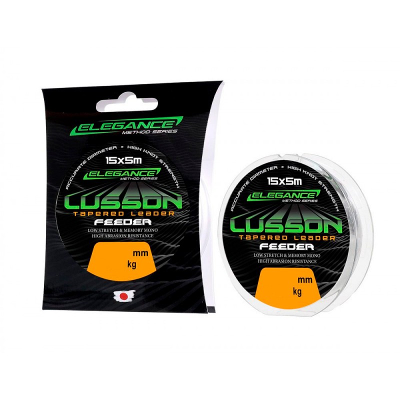 

Леска рыболовная Elegance Method Lusson Tapered Leader 0,18-0,25 мм 15 м 2 кг, Прозрачный, FXEM-504