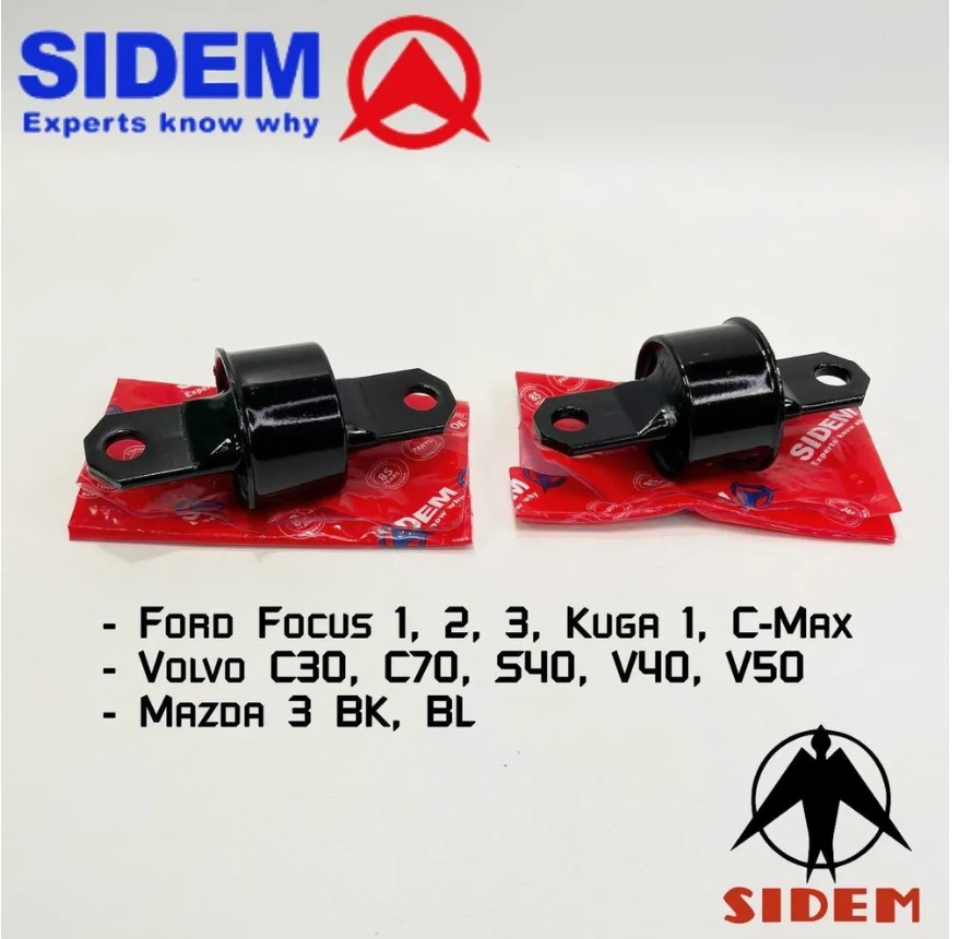 

Сайлентблоки продольных рычагов Sidem для Ford Focus 1, 2, 3, Mazda 3, Volvo C30, S40