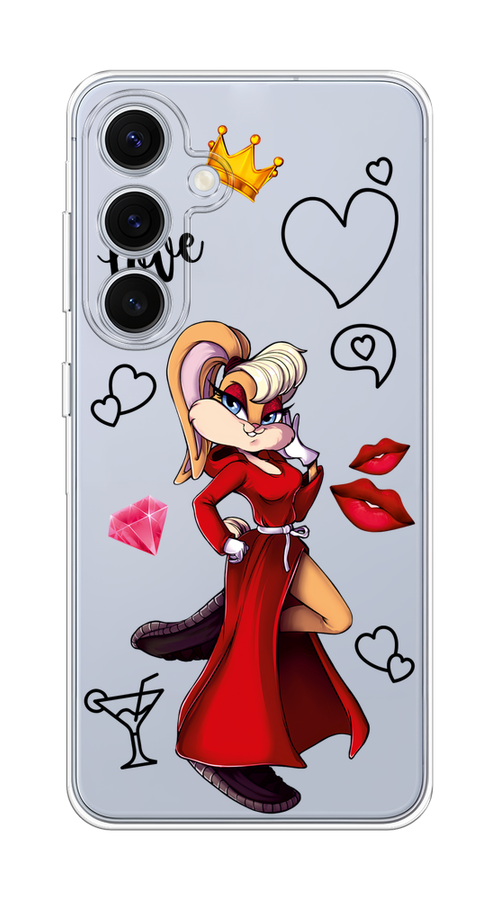 

Чехол на Samsung Galaxy S24 FE 5G "Rich Lola Bunny", Красный;бежевый;оранжевый, 2109950-1