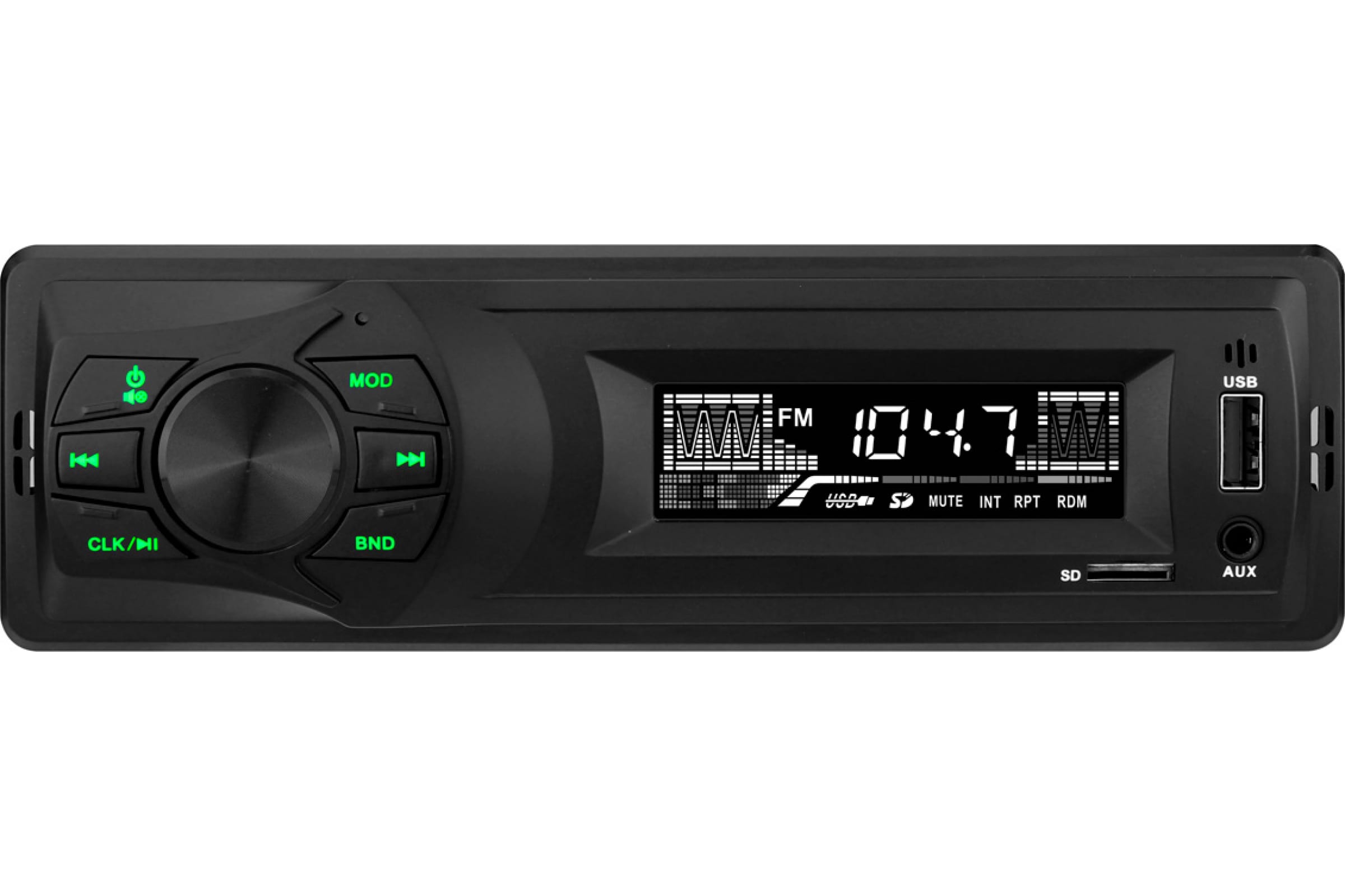 SWAT 'MEX1032UBG Автомагнитола SWAT MEX-1032UBG, 1 din 4х15 Вт, MP3, USB, micro SD, зелена