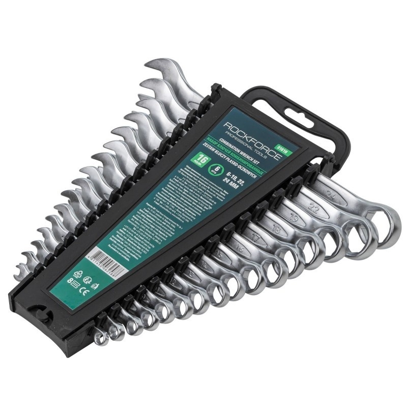 

Набор ключей комбинированных ROCKFORCE RF-5161H 6-24 мм 16 предмемтов