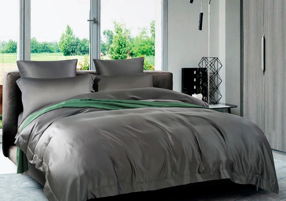 

Пододеяльник Maktex из тенселя 240 х 260 60S 4393 Темно-серый, из тенселя 175 х 215