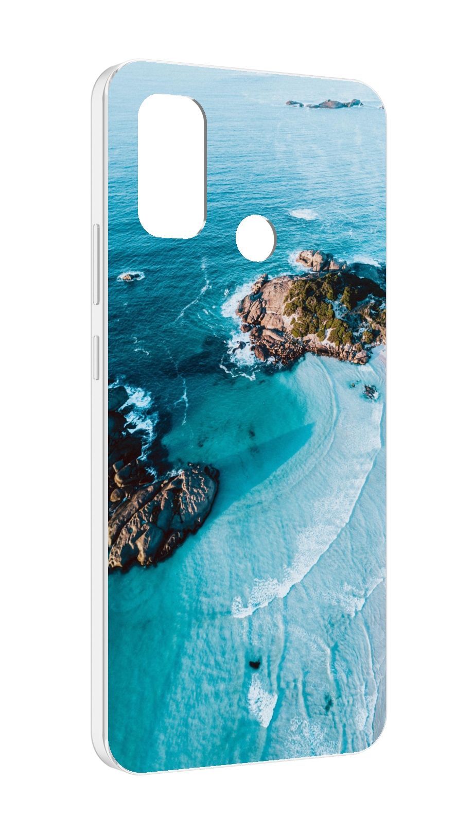 Чехол MyPads красивый голубой залив для UleFone Note 10P/Note 10