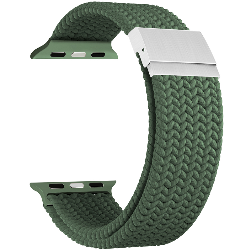 

Плетеный нейлоновый ремешок для Apple Watch 42/44/45/49 mm LYAMBDA PLEIONE зеленый, LYAMBDA PLEIONE DSN-18-44-DG
