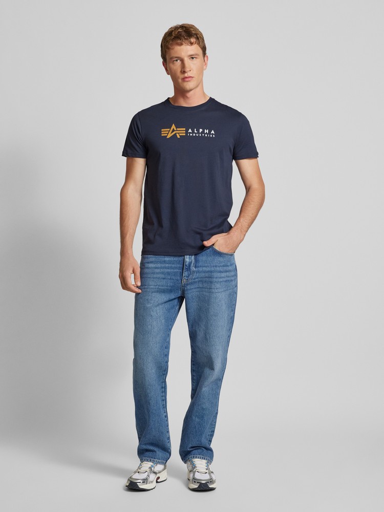 

Футболка мужская Alpha Industries 118502 синяя L, Синий, 118502