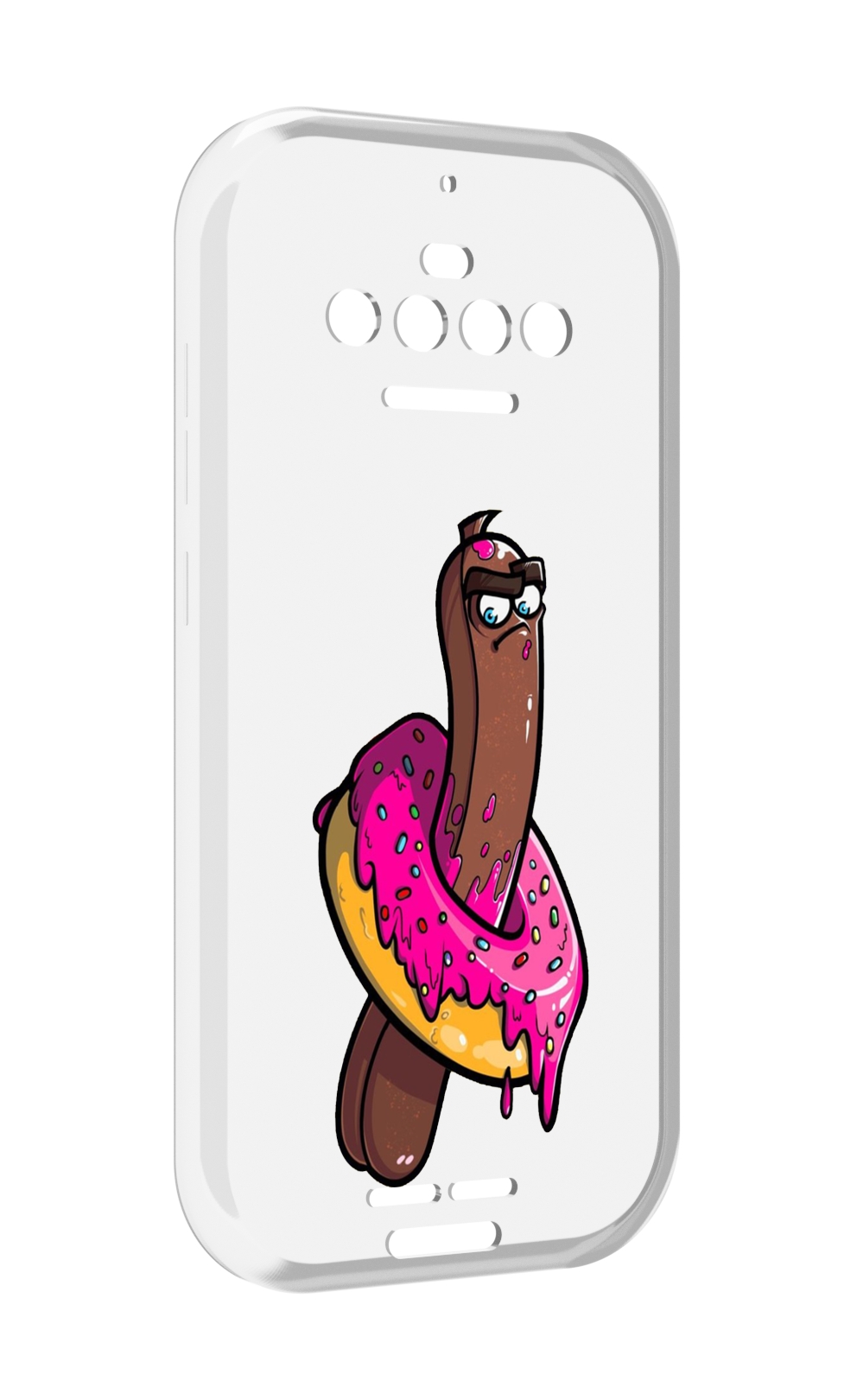 

Чехол MyPads эклер в пончике для Oukitel F150 R2022, Прозрачный, Tocco