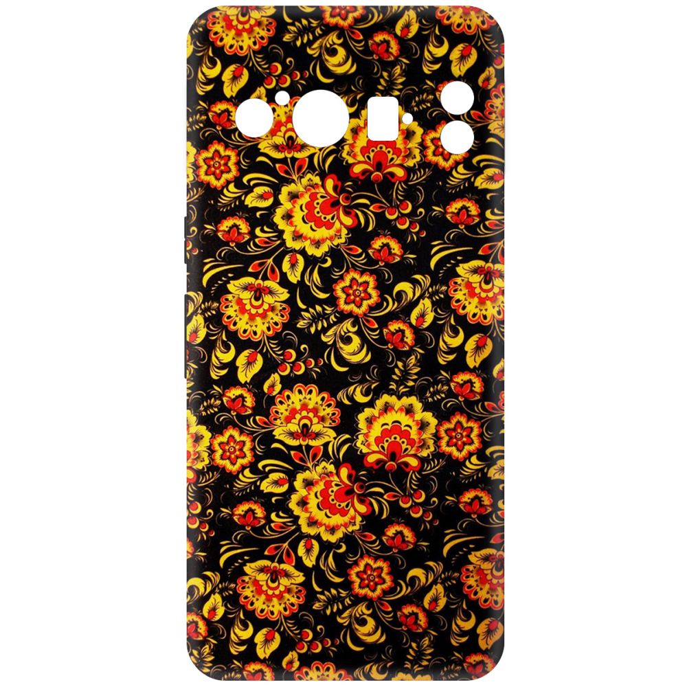 

Чехол-накладка Krutoff Soft Case Хохлома для GOOGLE Pixel 8 Pro черный