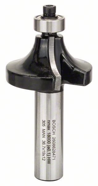 

Фреза радиусная 36,7x19х12х70мм, радиус 12мм, BOSCH, 2608628471