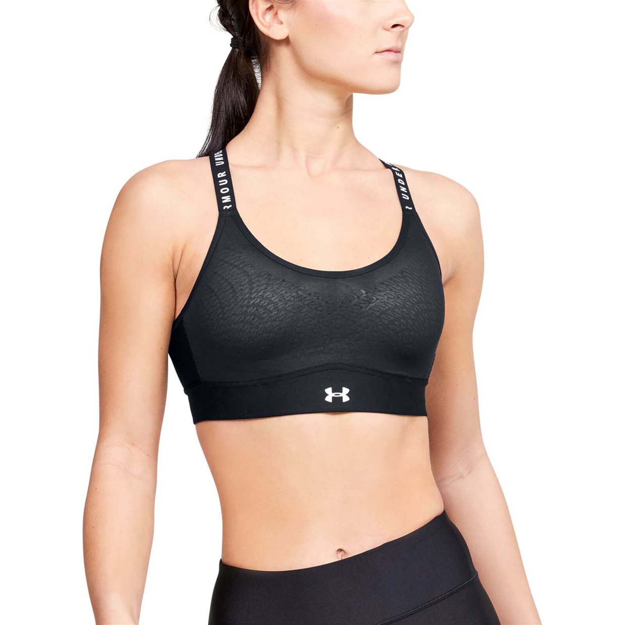 фото Топ женский under armour infinity mid bra черный xs